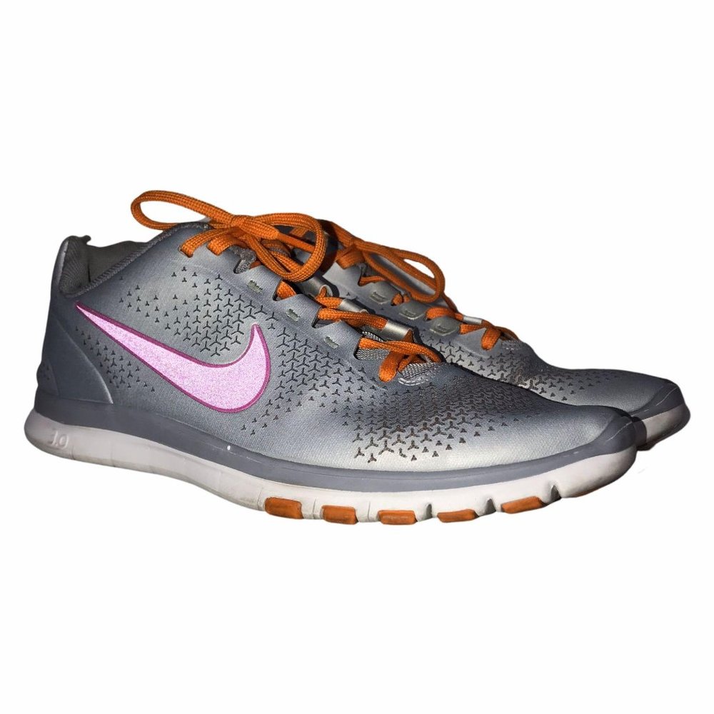 Nike Free 3.0 Silver Orange Running Shoes 8